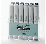 COPIC Marker 12 Cool grey colours set