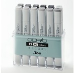 COPIC Marker 12 Grey toner colours set