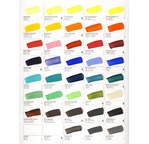 Laminated, hand-painted GOLDEN HEAVY BODY/FLUIDS/OPEN colour charts - 80 colours