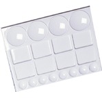 Jumbo rectangular plastic pallet with 20 deep slots - 32 x 24,5 cm