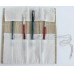 Bamboo mat with pockets for brushes - 30 x 30