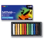 Carboard box 12 soft pastels - assorted greytone colours