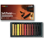 Cardboard box 24 soft pastels - assorted colours