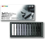 Cardboard box 48 soft pastels - assorted colours