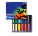 Cardboard box 24 soft pastels - assorted colours