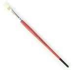 Flat blush - Bristles - White hair - Varnished handle - n°14