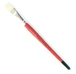 Flat blush - Bristles - White hair - Varnished handle - n°20