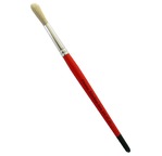 Flat blush - Bristles - White hair - Varnished handle - 37 mm - n°3