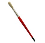 Flat blush - Bristles - White hair - Varnished handle - 45 mm - n°4