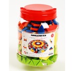 VERTICUBES -Bucket of 100 cubes (5 colours)+4 abacus+16 didactic card