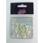DIAMS 30 Cabochons RONDS + GOUTTES Ivoire