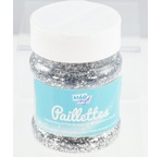Glitter flakes Pouring Pot of 150 gr - White