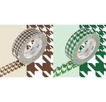 MT 2P Motif pied de poule chidori / brown x green