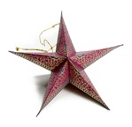 PAPERTREE  FLOWER STAR Set of 5 ? Red/Silver
