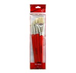 Set of 5 brushes with pig bristles and short handles