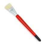 Round brush - Bristles - White hair - Varnished handle - n°22