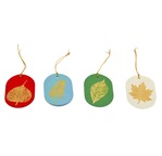 PAPERTREE Oval tags – leaf patterns – Set of 12 ass