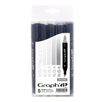 GRAPH'IT Set of 5 markers - Grey tones