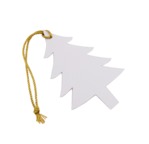 5 White DIY gift tags - CHRISTMAS TREE