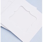5 White DIY Cards 13x13cm FRAME + envelopes