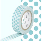 MT 1P Motif pois bleu lagon / dot soda