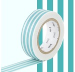 MT 1P Motif lignes bleu lagon / border soda