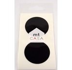 MT CASA SEAL Sticker rond 5cm en washi noir / black 10 pcs