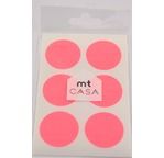 MT CASA SEAL Sticker rond 3,5cm en washi shocking red 30 pcs