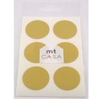 MT CASA SEAL Sticker rond 3,5cm en washi or / gold 30 pcs