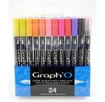 GRAPH'O Set de 24 couleurs Essentielles