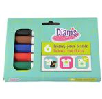 Diam's - Set de 6 feutres textile BASIC