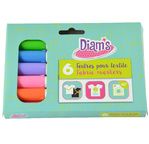 Diam's - Set de 6 feutres textile FUN