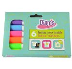 Diam's set of 6 fabric markers FLUO
