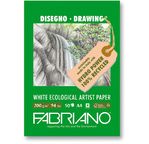FABRIANO WHITE ECOLOGICAL ARTIST PAPER-Bloc29,7x42cm-200gsm-25feuille