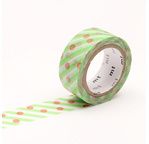 MT DOUBLE FACE rayures & poids / dot x stripe - 1,5cm x 5m
