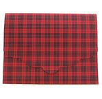 TARTAN Enveloppe Souvenir A4 Rouge/Noir