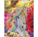 CRYSTAL ART Kit tableau broderie diamant 40x50cm Licorne