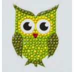 CRYSTAL ART Kit sticker broderie diamant 9x9cm Hibou