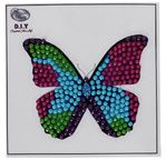 CRYSTAL ART Kit sticker broderie diamant 9x9cm Papillon