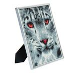 CRYSTAL ART Kit broderie diamant avec cadre argenté 21x25cm Léopard