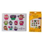 CRYSTAL ART Kit 10 stickers broderie diamant Chouettes divas