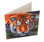 CRYSTAL ART Kit carte broderie diamant 18x18cm Tigre