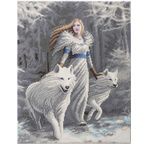 CRYSTAL ART Kit tableau broderie diamant 40x50cm Anne Stokes Loups