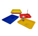 KIDDICRAFT Set of 6 colored  activity trays 28x21cm