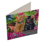 CRYSTAL ART Kit carte broderie diamant 18x18cm Chatons