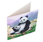CRYSTAL ART Kit carte broderie diamant 18x18cm Pandas
