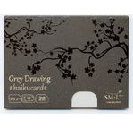 SM-LT Cartes Haïku - Dessin - Gris - 22 feuilles - 325gsm