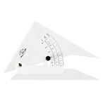 Set-Square/Adjustable Protractor from 45° to 90° with stainless edges.