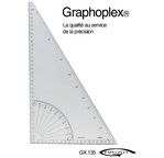 GRAPHOPLEX Set-Square/Protractor 60° - scales in degrees 36cm,3mm