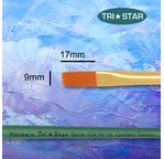 Tristar, Synthetic fibre brush - flat N°10 - short green handle